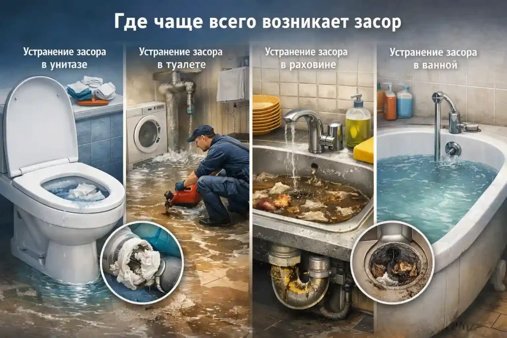 Устранение засора — фото 2